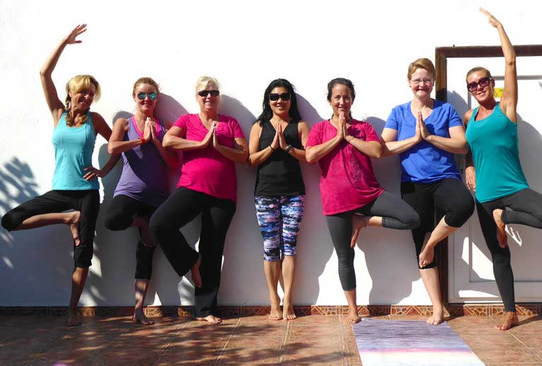 Group of yoga students